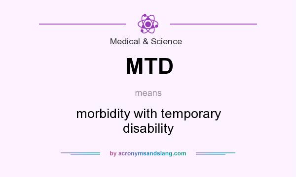 What does MTD mean? It stands for morbidity with temporary disability