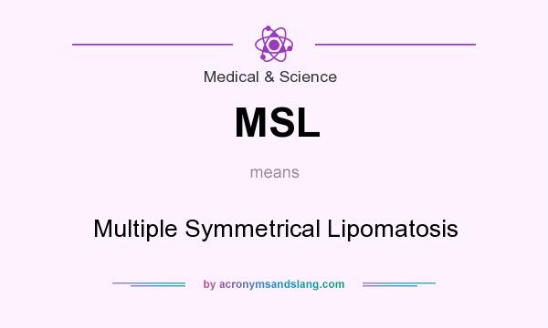 What does MSL mean? It stands for Multiple Symmetrical Lipomatosis