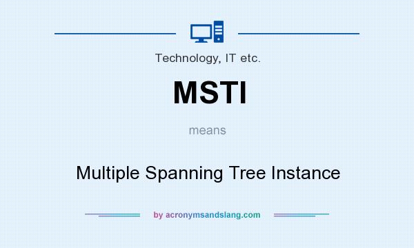What does MSTI mean? It stands for Multiple Spanning Tree Instance