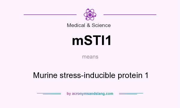 What does mSTI1 mean? It stands for Murine stress-inducible protein 1