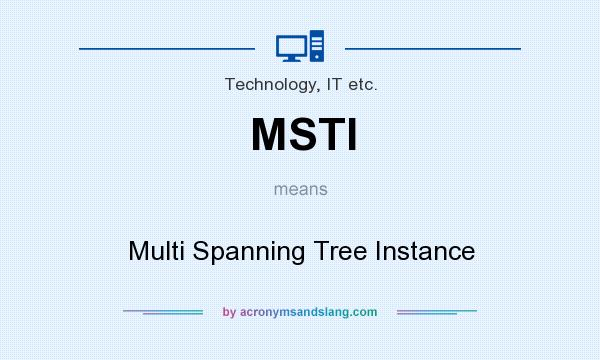 What does MSTI mean? It stands for Multi Spanning Tree Instance