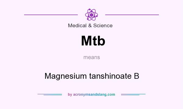 What does Mtb mean? It stands for Magnesium tanshinoate B