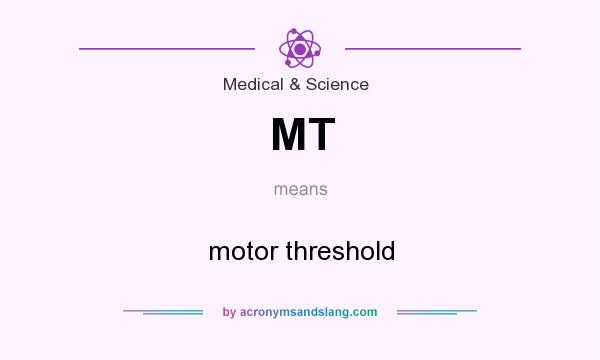 What does MT mean? It stands for motor threshold