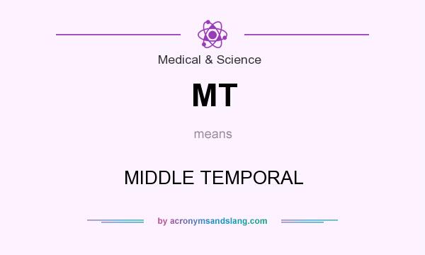 What does MT mean? It stands for MIDDLE TEMPORAL