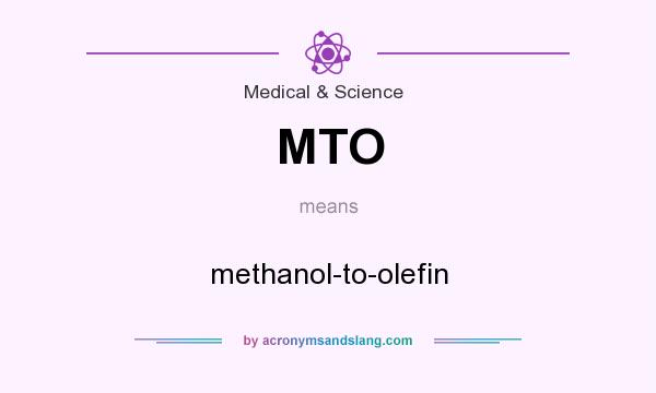 What does MTO mean? It stands for methanol-to-olefin