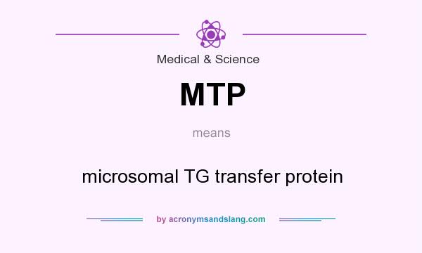 What does MTP mean? It stands for microsomal TG transfer protein