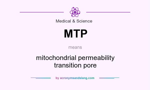 What does MTP mean? It stands for mitochondrial permeability transition pore