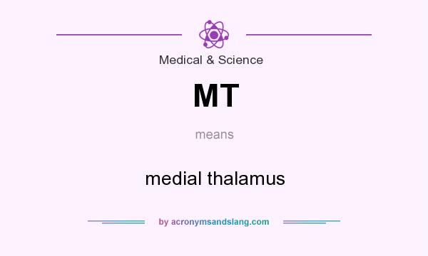 What does MT mean? It stands for medial thalamus