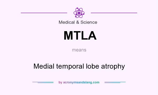 What does MTLA mean? It stands for Medial temporal lobe atrophy