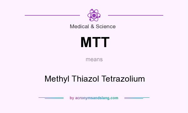 What does MTT mean? It stands for Methyl Thiazol Tetrazolium