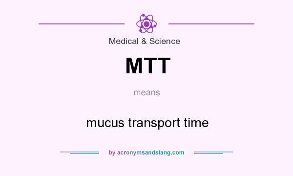 What does MTT mean? It stands for mucus transport time