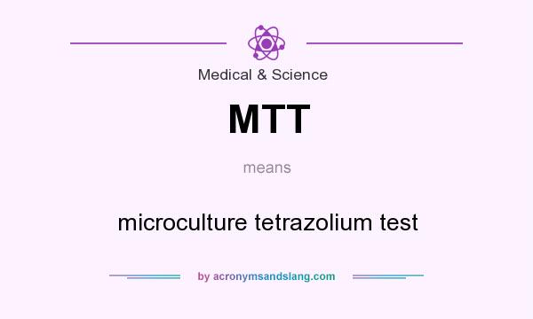 What does MTT mean? It stands for microculture tetrazolium test