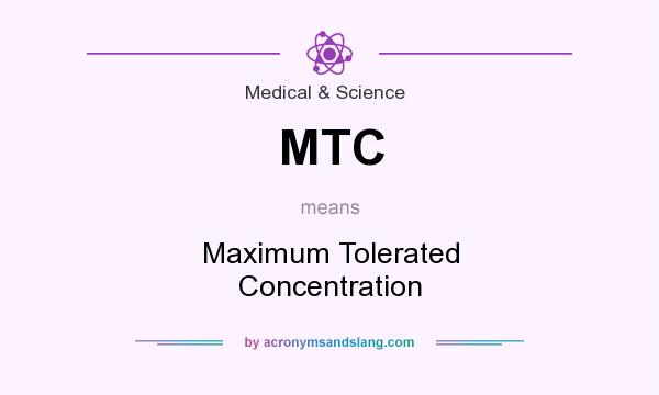 What does MTC mean? It stands for Maximum Tolerated Concentration