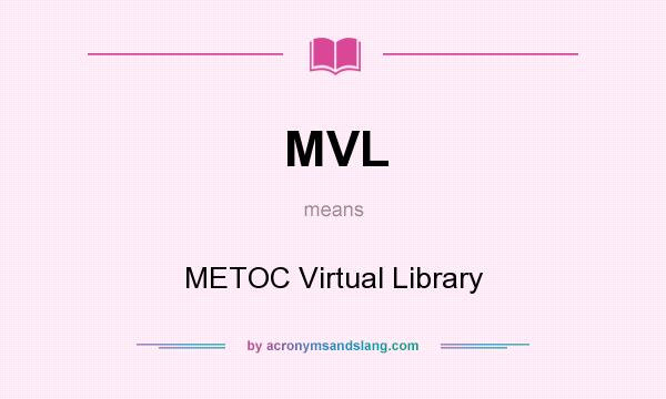 What does MVL mean? It stands for METOC Virtual Library