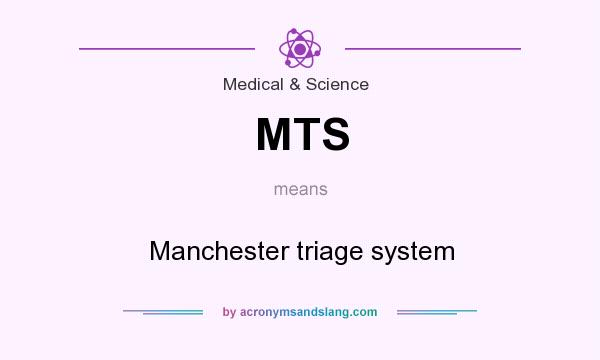 What does MTS mean? It stands for Manchester triage system