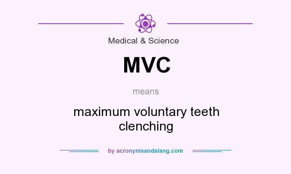 What does MVC mean? It stands for maximum voluntary teeth clenching