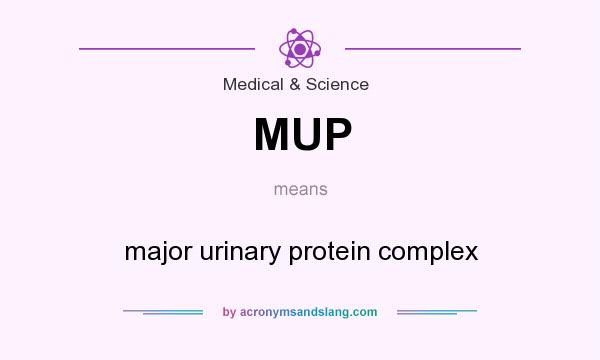 What does MUP mean? It stands for major urinary protein complex
