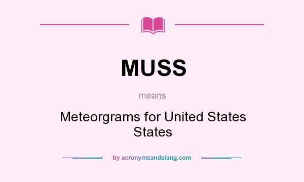 What does MUSS mean? It stands for Meteorgrams for United States States