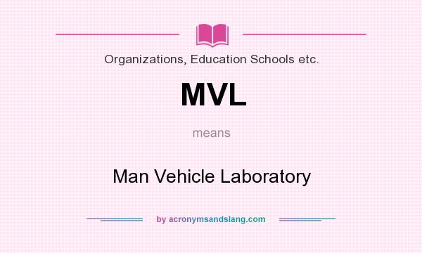 What does MVL mean? It stands for Man Vehicle Laboratory