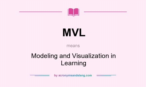What does MVL mean? It stands for Modeling and Visualization in Learning