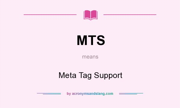 What does MTS mean? It stands for Meta Tag Support