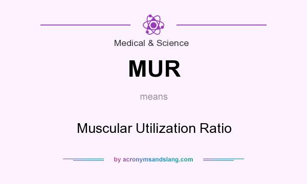 What does MUR mean? It stands for Muscular Utilization Ratio