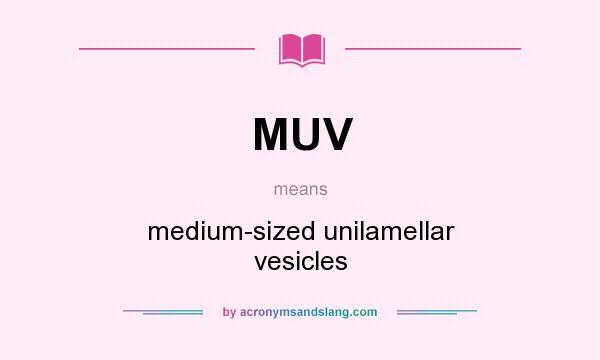 What does MUV mean? It stands for medium-sized unilamellar vesicles
