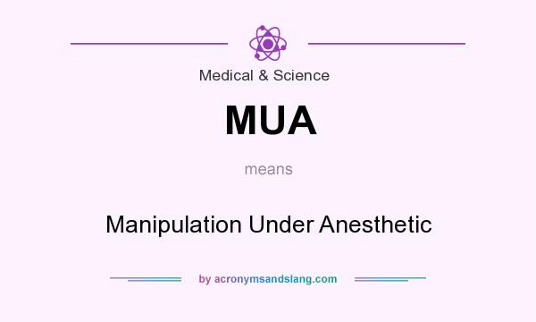 What does MUA mean? It stands for Manipulation Under Anesthetic