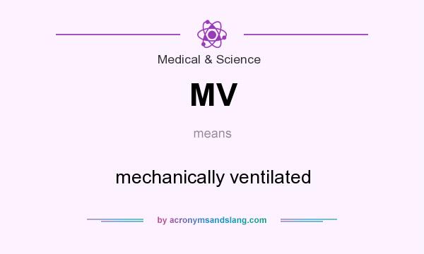 What does MV mean? It stands for mechanically ventilated
