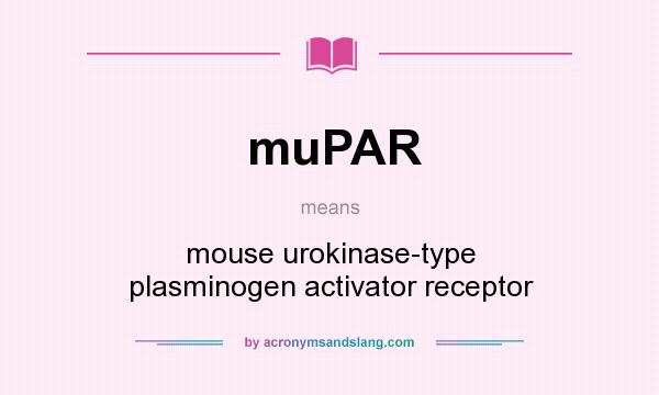 What does muPAR mean? It stands for mouse urokinase-type plasminogen activator receptor