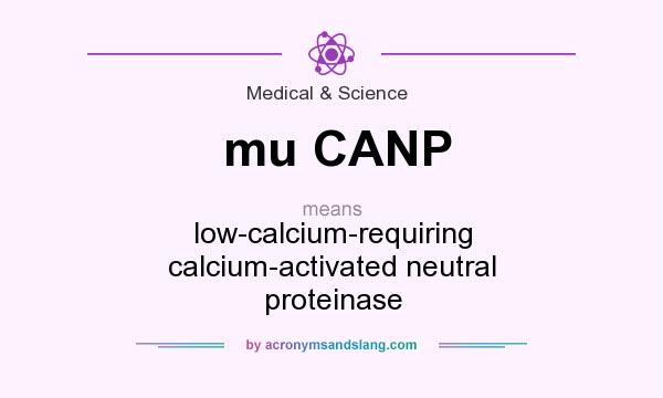 What does mu CANP mean? It stands for low-calcium-requiring calcium-activated neutral proteinase