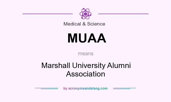 What does MUAA mean? It stands for Marshall University Alumni Association