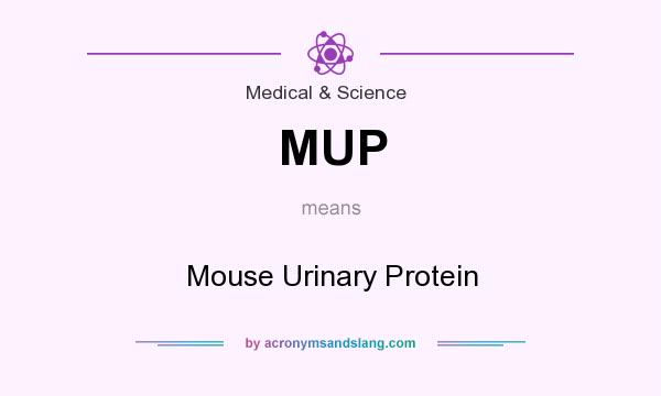 What does MUP mean? It stands for Mouse Urinary Protein
