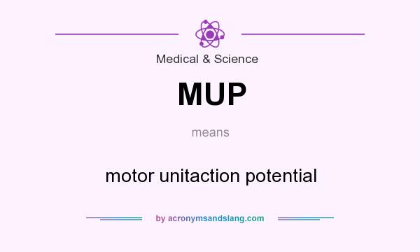 What does MUP mean? It stands for motor unitaction potential