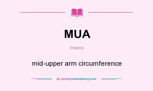 What does MUA mean? It stands for mid-upper arm circumference