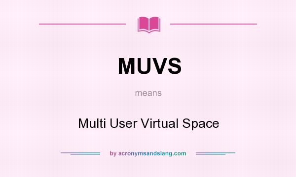What does MUVS mean? It stands for Multi User Virtual Space