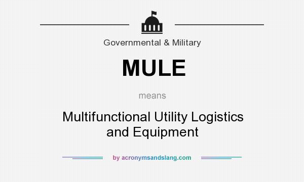 What does MULE mean? It stands for Multifunctional Utility Logistics and Equipment