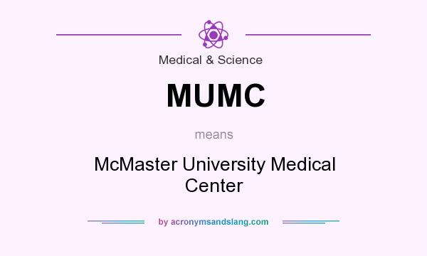 What does MUMC mean? It stands for McMaster University Medical Center