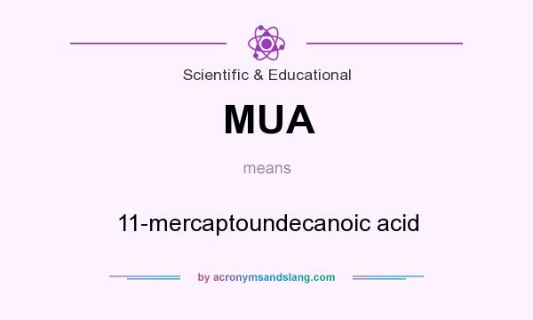 What does MUA mean? It stands for 11-mercaptoundecanoic acid