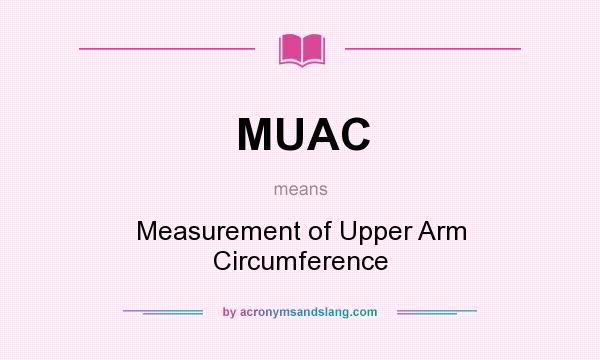 What does MUAC mean? It stands for Measurement of Upper Arm Circumference