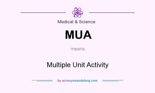 What does MUA mean? It stands for Multiple Unit Activity