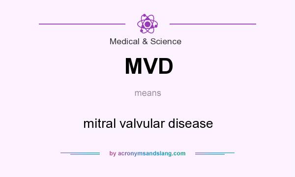 What does MVD mean? It stands for mitral valvular disease
