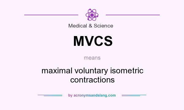 What does MVCS mean? It stands for maximal voluntary isometric contractions