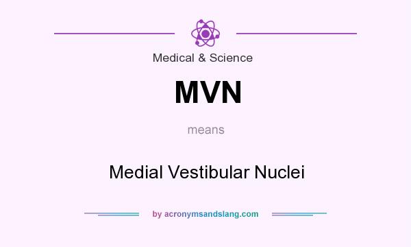What does MVN mean? It stands for Medial Vestibular Nuclei