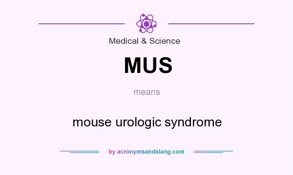 What does MUS mean? It stands for mouse urologic syndrome