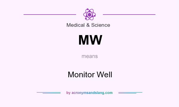 What does MW mean? It stands for Monitor Well