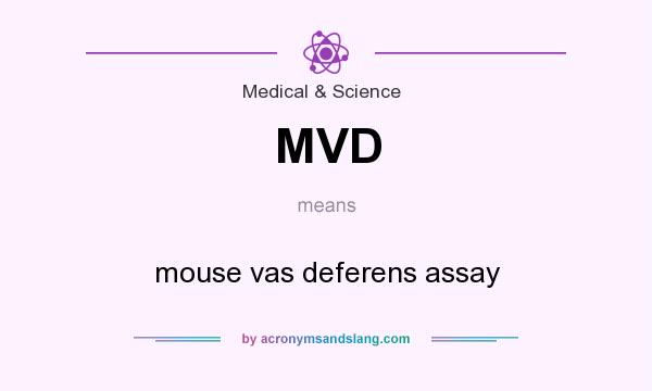 What does MVD mean? It stands for mouse vas deferens assay
