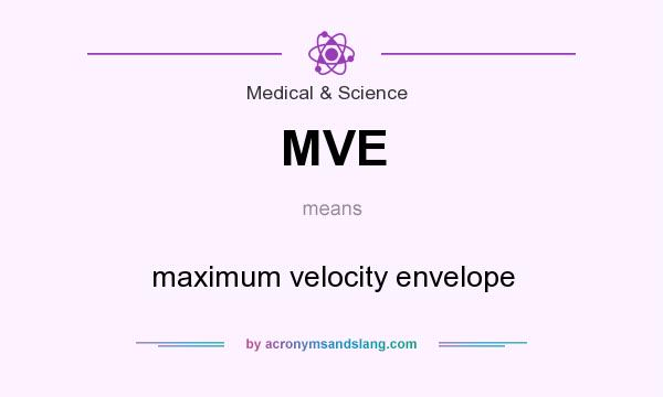 What does MVE mean? It stands for maximum velocity envelope