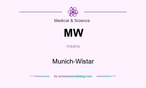 What does MW mean? It stands for Munich-Wistar