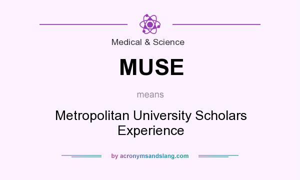What does MUSE mean? It stands for Metropolitan University Scholars Experience
